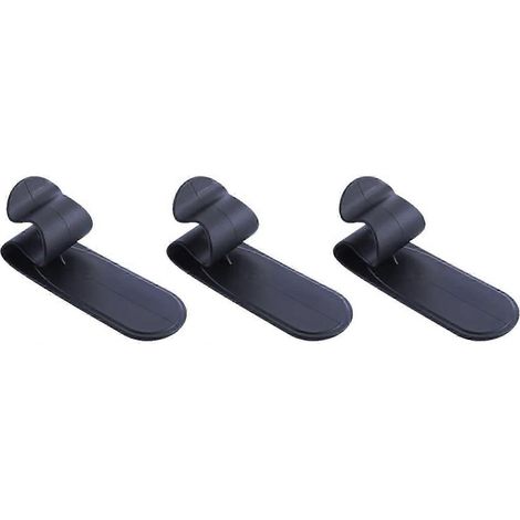 Lot de 3 crochets de suspension universels pour parapluie de coffre de voiture, avec clip de fixation pour la paroi du véhicule. (1/5)