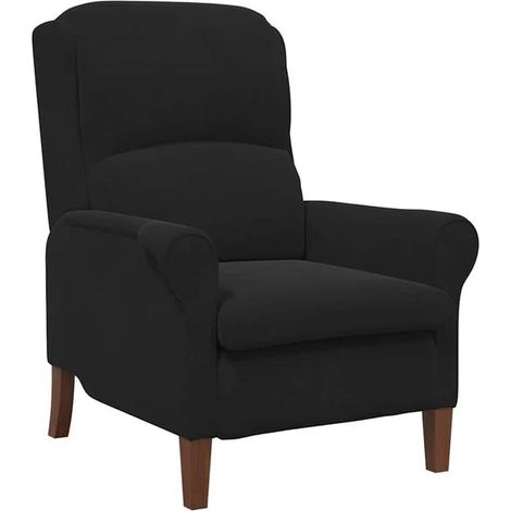 Fauteuil en velours noir (1/5)