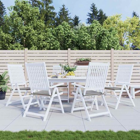 Coussins de chaise jardin-Coussins de chaise de terrasse-Coussins d'extérieur lot de 6 gris 50x50x4 cm tissu oxford (1/5)