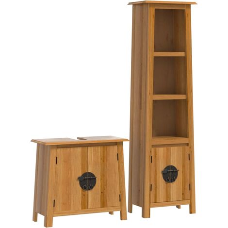 Maison Exclusive - Conjunto de muebles de baño 2 piezas madera ma