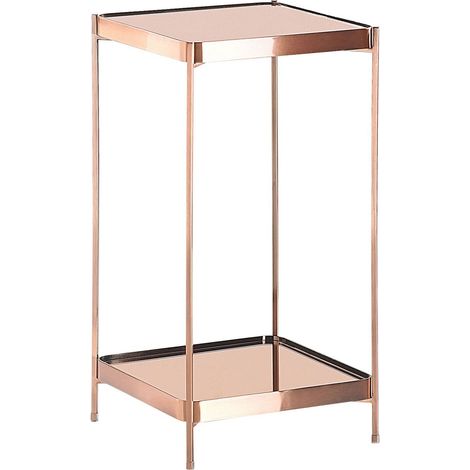 Side Table ALSEA Tempered Glass Copper
