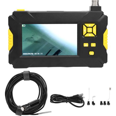 Endoscope LCD P30 3.9mm 4,3 pouces 1080P - Caméra d'inspection de tuyauterie avec 6 LED, câble de 2m/6,6ft (1/5)