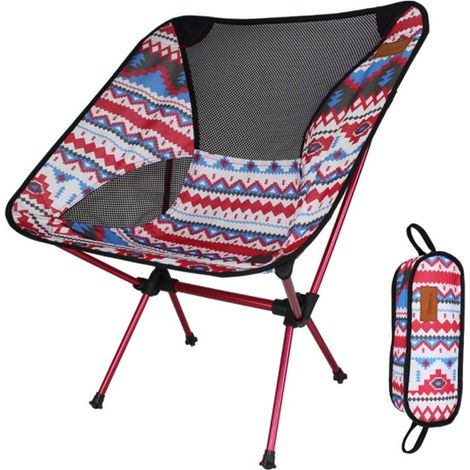 Jardin Chaise Pliante Chaise de Camping compacte Chaise Pliante Ultra légère avec Sac de Transport pour la randonnée la Plage la (1/4)