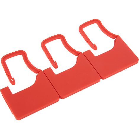 100 Sceaux en Plastique Jetables Auto-verrouillage Valise Chaussures Sac Étiquette Rouge (1/5)