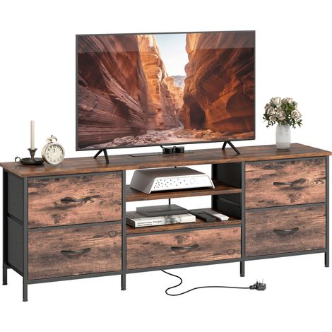 HOMCOM TV Unit with Charging Station, TV Stand for TVs up to 65 Inch (1/5)