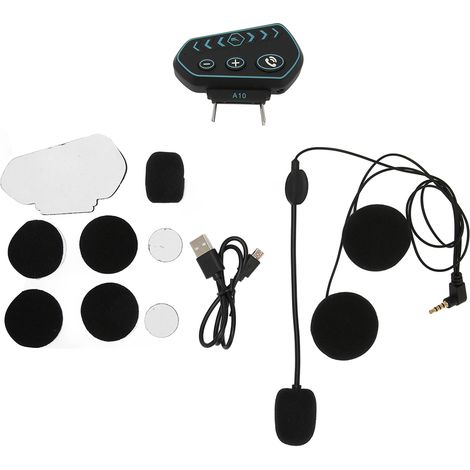 Casque Bluetooth 5.0 Moto Étanche Stéréo Musique Mains-Libres Appel GPS Réduction Bruit Cyclisme Moto (1/5)