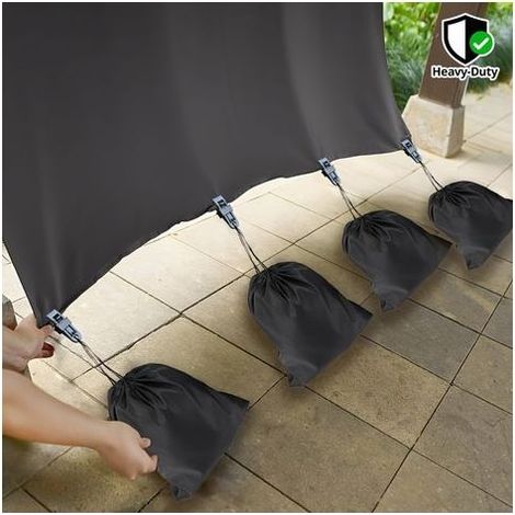 Lot de 12 accessoires robustes et résistants au vent pour rideaux d'extérieur — Poids pour rideaux d'extérieur / Poids anti-vent (1/5)
