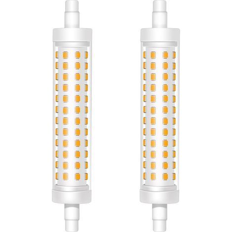 Ampoule LED R7s 118mm, Blanc Chaud 3000K 12W R7s LED Double Extrémité Lampe Linéaire Remplace 120W J118 Lampe Halogène, 1500LM, AC 220V-240V, Non Dimmable, Lot de 2 (1/5)