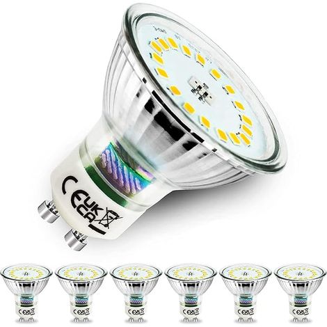 Ampoules GU10 LED Blanc Chaud 10W Remplace 100W Halogène 3000K Base Verre 1050LM Lumineux Lampe 230V Angle d'abstraction 120° Spot, Non Dimmable (1/5)