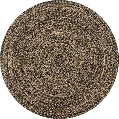 Handmade Rug Jute Black and Natural 150 cm vidaXL