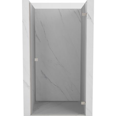 Mexen Lunar-B Duschkabinentür schwenkbar rechts 85 cm, transparent, gebürsteter Nickel - 832-085-000-97-00-P