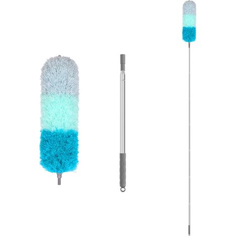 Plumeau télescopique extra long 250 cm,microfibre avec poignée acier inoxydable – idéal pour dépoussiérer maison et voiture (1/5)