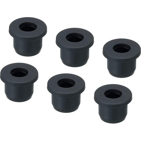 6Pcs Passe Fil Caoutchouc en Forme de T Diamètre d'Installation 13mm, ID 8mm, Hauteur 12mm Passe-Câble Bouchons d'Étanchéité pour Trous de Câbles, Noir (1/5)