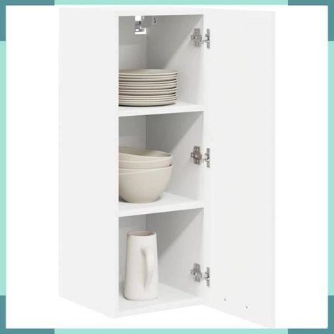 Armoire suspendue - 884242 - Blanc - Bois d'ingénierie - 1 porte (30 x 31 x 80 cm) (1/5)