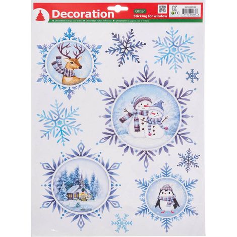 Decovitre weiß silber glitter 29x41cm -