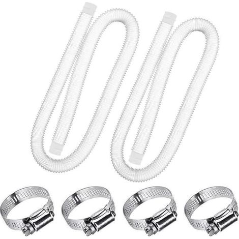 SABIR-Tuyau de remplacement pour piscines hors sol d'un diamètre de 1,25 pouces, piscine avec collier de serrage métallique pour pompe [21] (1/4)