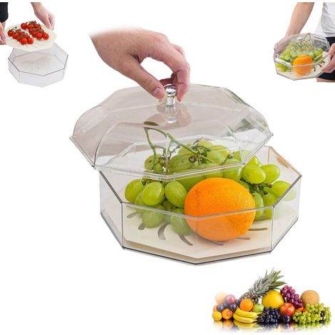 Corbeille À Fruits Anti Moucherons Avec Couvercle, Bol de Protection Contre les Mouches, Garde-Manger pour Fruits et Légumes, Panier (1/5)