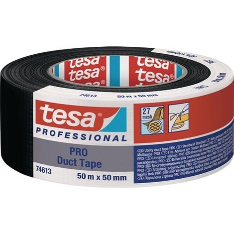 TESA Gewebeband Duct Tape PRO 74613 schwarz 50 m x 50 mm - 74613-00002-00 (1/3)