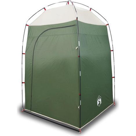 Tente de douche de camping vestiaire imperméable en polyester vert 140 x 140 x 213 cm (1/5)