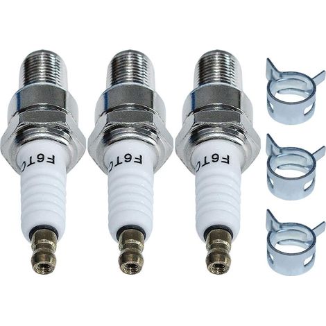 491055 491055S Kit de bougie 3 pièces pour 491055T 805015 72347 John Deer M78543 Kohler 25132 12-S 12132 02-S Champion RC12YC Pièce avec pince (1/5)