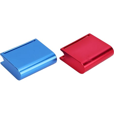 2 pièces Outil de Polissage Bordure Cuir Bleu Rouge, pour Finition Professionnelle Ceintures et Sellier, Alliage d'Aluminium (1/5)