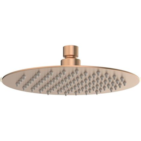 Signature Reflex Round Ultraslim Shower Head 200mm Diameter - Brushed Bronze (1/2)