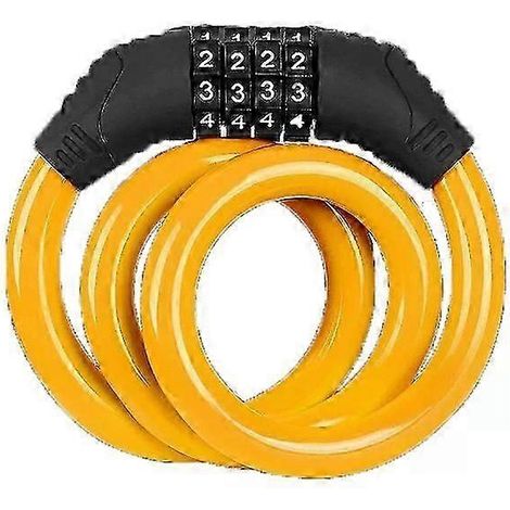 Antivol de vélo à combinaison à 4 chiffres pour VTT et vélo de route - Accessoires de cyclisme - Bon état (1/5)
