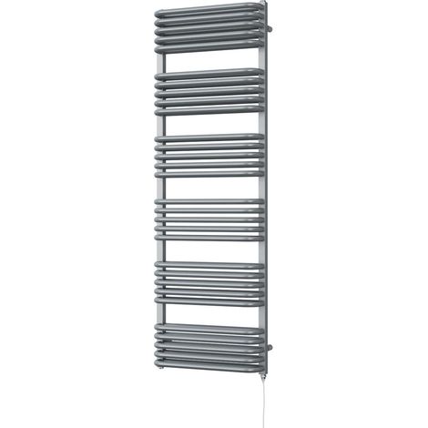 Crossmoor - Silver Electric Towel Rail H1533mm x W500mm 1200w Standard (1/2)