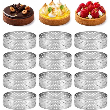 12 x Pastry Rings Diameter 6 cm for Pie Mousse (1/5)