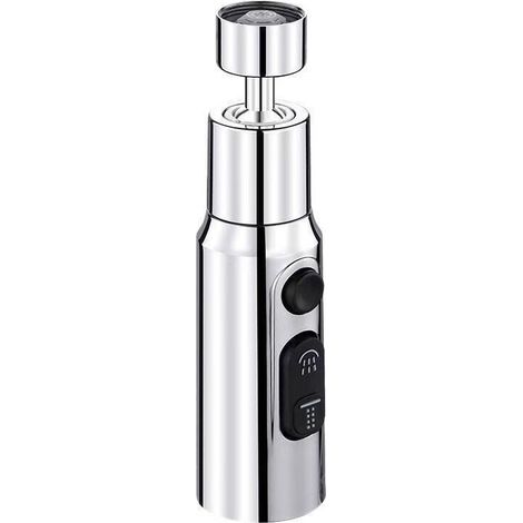 Function Kitchen Faucet Spray Head Attachment, 360° Swivel Kitchen Faucet Extension, Faucet Sprayer Adapter, Kitchen Accessories, Faucet Aerator, Replacement Sprayer (Silver) MUMU (1/4)