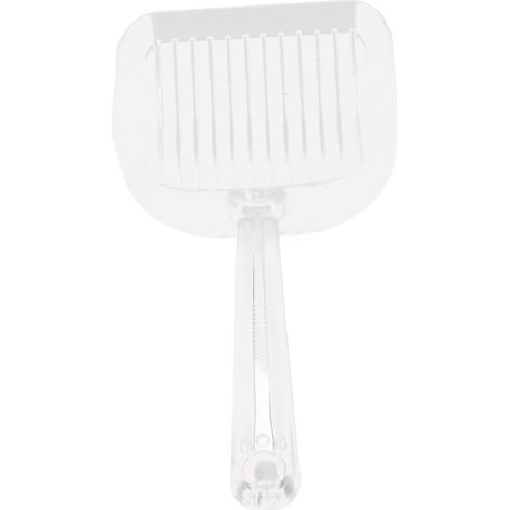 Pelle à litière pour chat en ABS avec espacement de 5 mm, design filtrant, poignée ergonomique et style cristal transparent. (1/5)