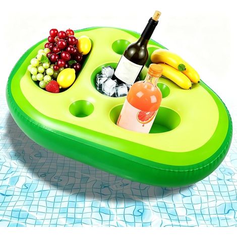 Bar de piscine gonflable, porte-gobelet gonflable, porte-gobelet flottant pour l'été, piscine, fête à thème, porte-bouteille hawaïen, 70 x 50 x 12 cm (1/5)