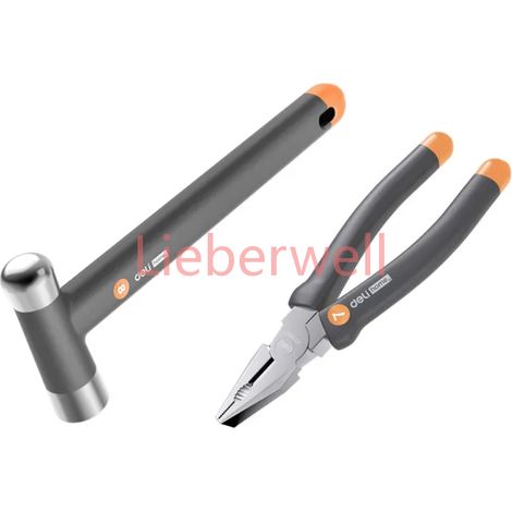 Deli – ensemble d'outils manuels multifonctions, outils pour le travail du bois, ruban à mesurer, clé à marteau, combinaison multi-outils, Kit d'outils de réparation domestique (1/5)