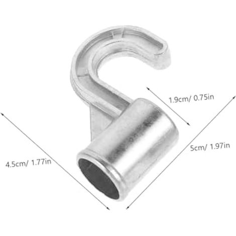 Lot de 2 crochets robustes en alliage d'aluminium épais pour penderie - Installation facile - Accessoires pour chambre à coucher et salle de bain