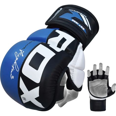 Guantoni da sparring MMA RDX T6 Blu S (1/4)