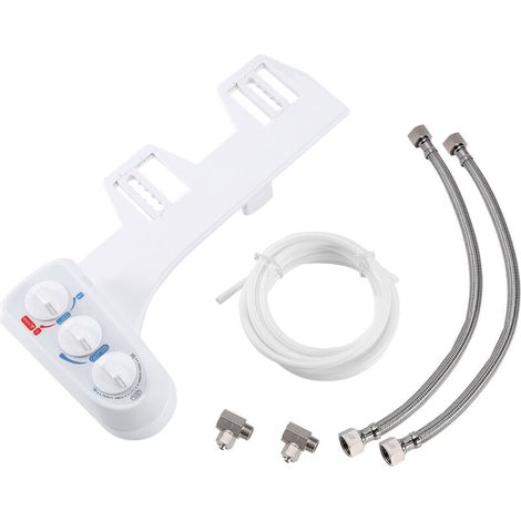 Dual-nozzle hot/cold self-cleaning bidet for toilet seat, spray attachment, non-electric (1/5)