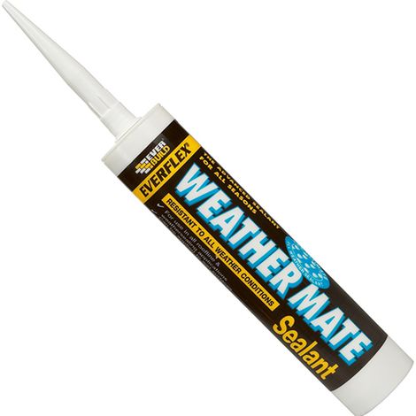 Everbuild Weather Mate White Sealant 295ml - Weather-Resistant Glazing and Roofing Sealant (1/10)