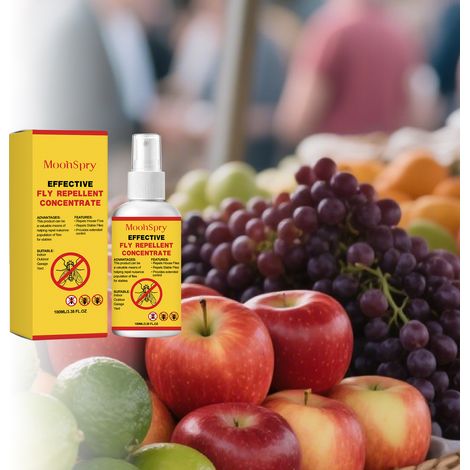 Fly repellent for farms, homes, retail stores, doors, windows, garbage cans, livestock fences, and odor control -- 100ML (1/5)