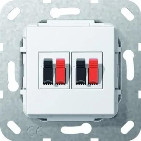 Gira 5693 03 Conector Altavoz 2 Vías Blanco Puro