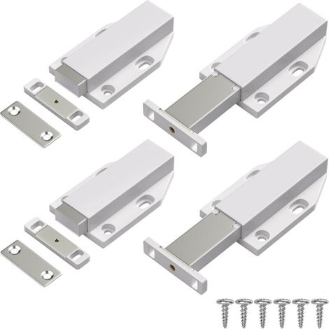 4 Pieces Push Open Push Door Cupboard Magnet Closure for Cabinet Drawer System Magnetic Latch Lock Push Door Damper for Cupboard Door (1/5)