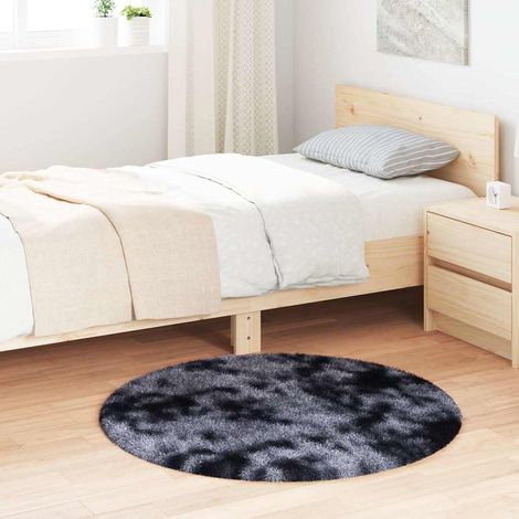 Shaggy Rug High Pile NAVARRA Dark Grey 100x100 cm Polyester vidaXL