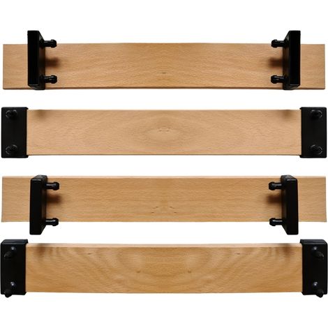 Lot de 4 lattes de 66 cm (660mm) largeur 53 mm épaisseur 8 mm avec 8 embouts a clipser, latte de lit, SCM Créations (1/5)