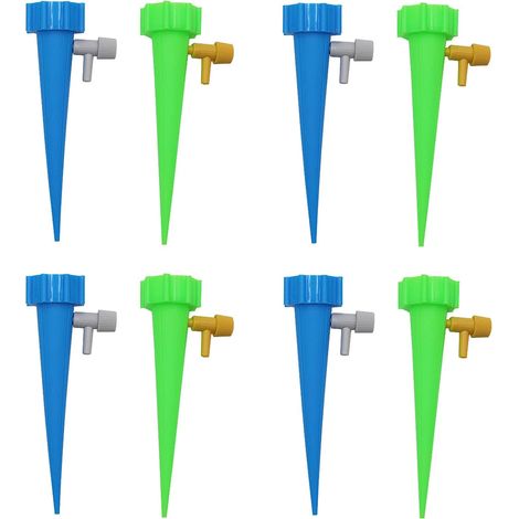 Adjustable Flower Plant Automatic Watering Drip Irrigator (Blue+Green) 8 Pieces (1/5)