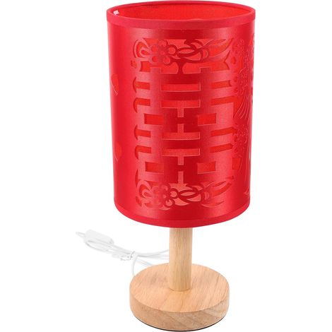 LIFKOME Lampe de Table Rouge pour Chambre, Style Délicat en Fer (1/5)