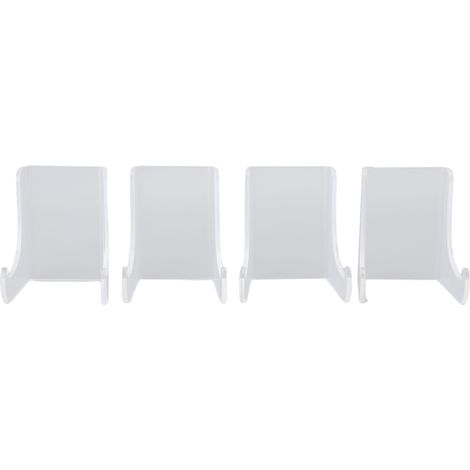 Support à assiettes x4 Acrylique transparent 7,5x6,5cm Présentoir cadre photo étagère décorative robuste pour table (1/5)