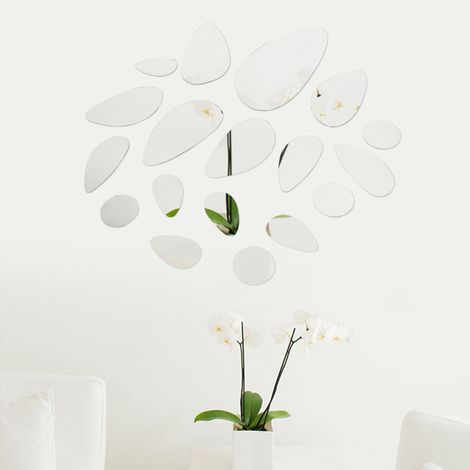 Miroir mural ovale décoratif en acrylique pour la décoration de la maison, miroirs sans cadre (1/5)