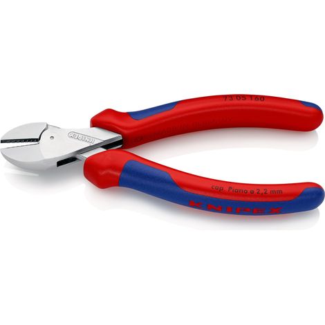 KNIPEX 73 05 160 X-Cut® Tronchese laterale compatto a grande forza di taglio con manici multicomponente cromata 160 mm (1/3)