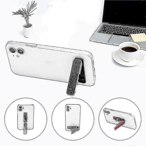 Support de téléphone ultra-fin, adhésif et réglable, portable, multi-angles, en aluminium