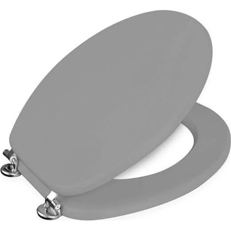 Showerdrape Oxford Grey/Chrome Toilet Seat (1/4)
