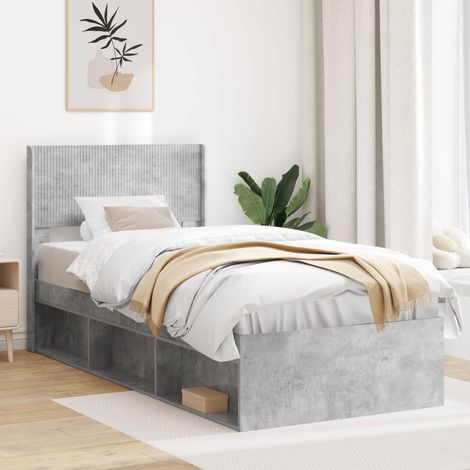 vidaXL Tête de lit Gris béton PB (1/5)